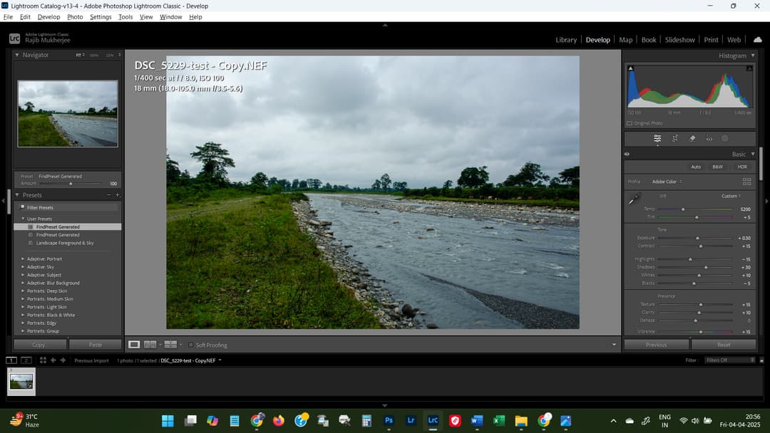 how to apply lightroom presets