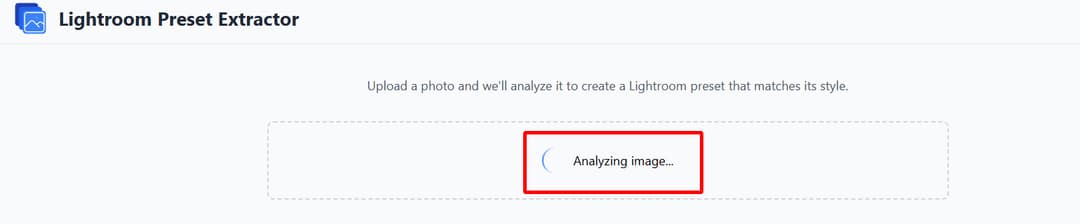 findpreset.com analyzing the image