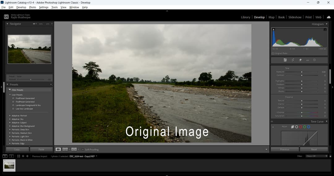 how to use a newly created preset in lightroom