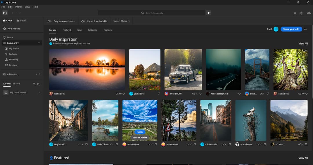 Lightroom Daily Inspiration